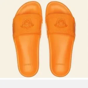 Versace | Shoes | Versace Vibrant Orange Slides With Medusa  display picture 3